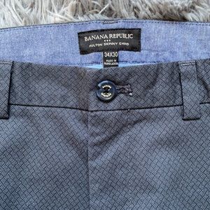 Banana Republic Navy Printed Chinos